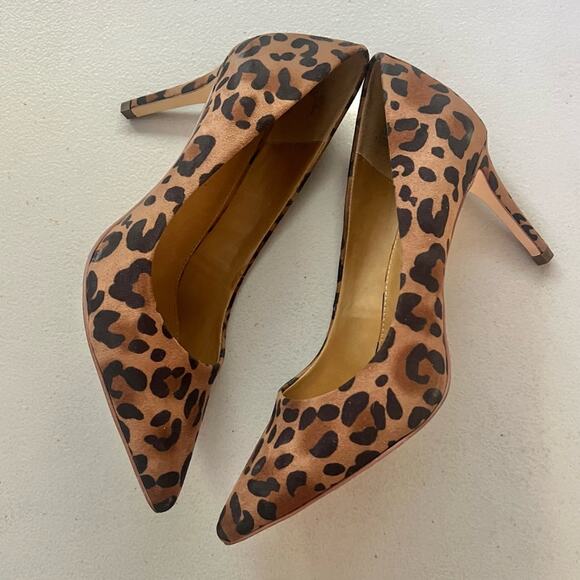 14th & Union Leopard Heels Size 7 - Picture 1 of 6